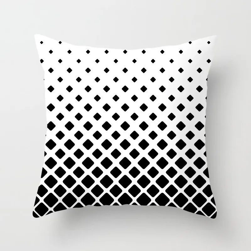 Black White Geometric Nordic Pillowcase Sofa Car Waist Throw Pillow Cushion Cover Case Home Decorative Pillow Covers 10 Color - Цвет: Model G