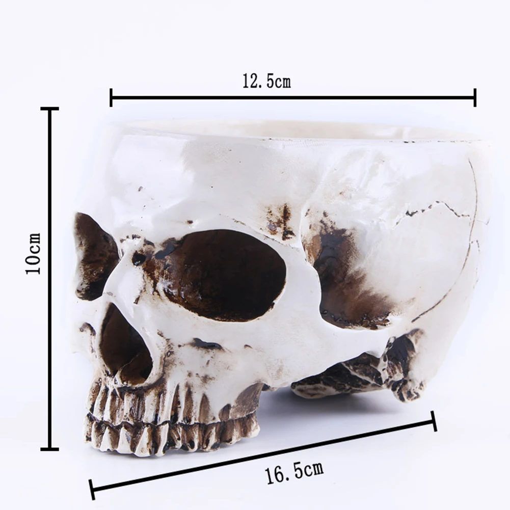 Скелет Череп цветочный горшок смолы статуи Хэллоуин домашний офис Декор кашпо Горячие творческие