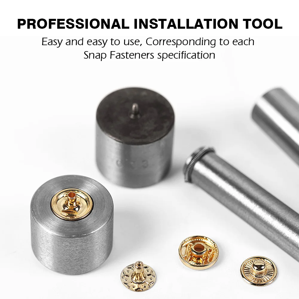 Leather Craft Tool Kit Leather Craft Tools Leather Craft Tool Snap Buttons Tools WUTA 4pcs/set Professional Snap Fastener Installation Kit Leather Craft Tool Snap fixing Tool Kit 8mm/10mm/12.5mm/15mm Available