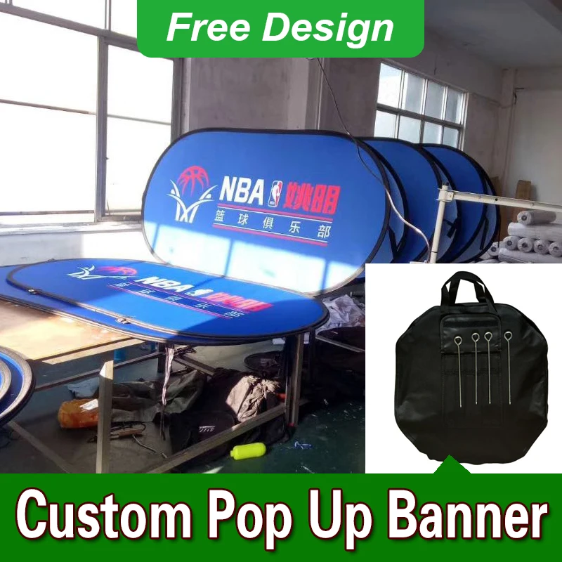 

Free Design Free Shipping Vertical Top Banner Frame Pop Up Advertising Signs Golf Pop Up A Frame Banner