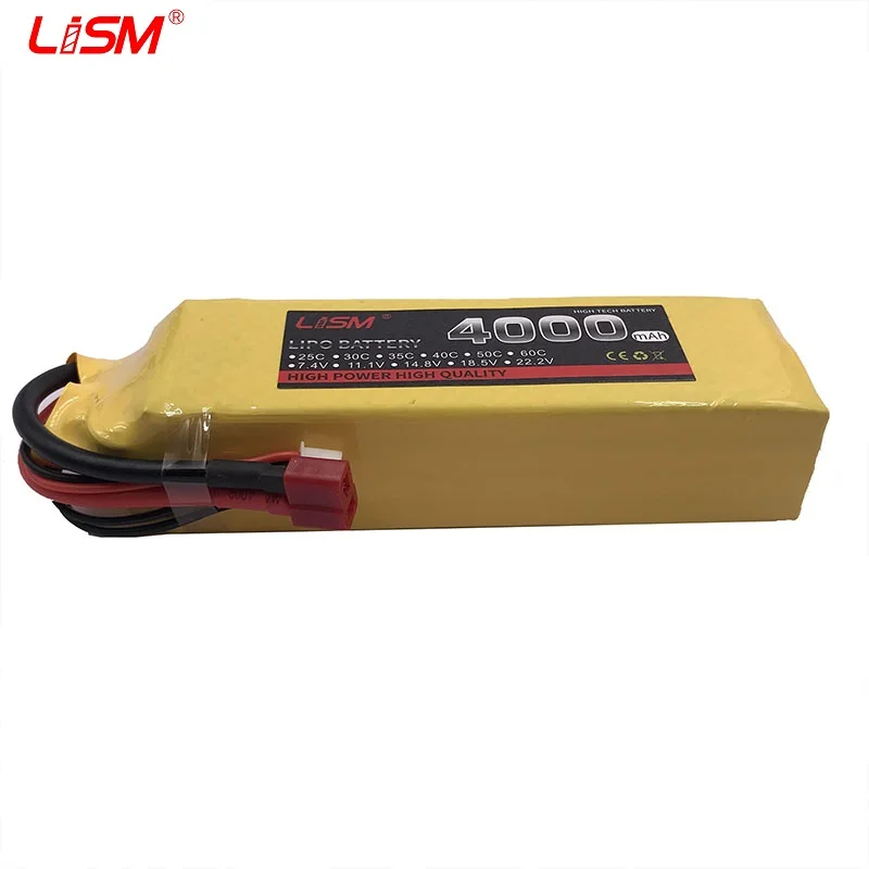 RC LiPo battery 4S 14.8V 4000mAh 35C Max 70C For RC Airplane Helicopter boat Truck drone  Quadcopter Car 4S RC LiPo #25y65
