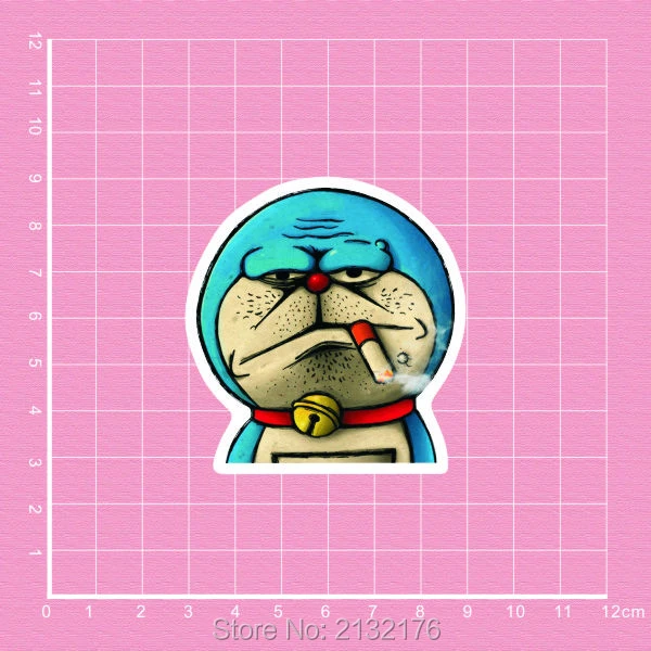 パロディーpokonyanドラえもん喫煙デカール落書きノートパソコンのオートバイバイクトラベルケースデカールカーアクセサリー車ステッカー Car Sticker Car Accessoriesaccessories Car Aliexpress