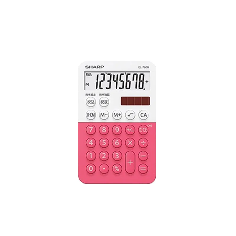 EL-760R, офисный Солнечный электронный калькулятор, модный, милый, мультяшный, карамельный цвет, Мини Компактный калькулятор, калькулятор, подарок - Цвет: Красный