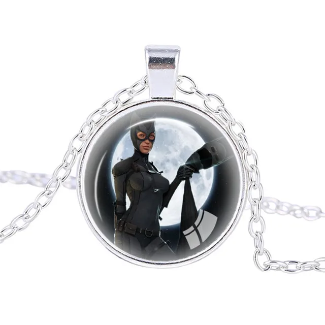 Catwoman Pendant Superhero Jewelry Comic Book Necklace Gift for Her