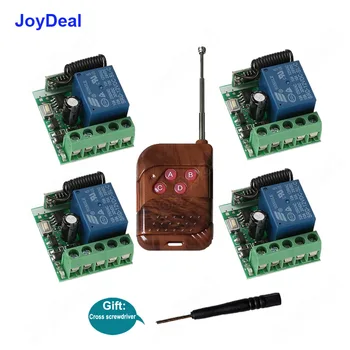 Interruptor de Control remoto inalámbrico Universal RF, 433Mhz de relé de módulo receptor, cc 12V 10A 1CH, Kit de bricolaje de Control remoto de 433,92 Mhz