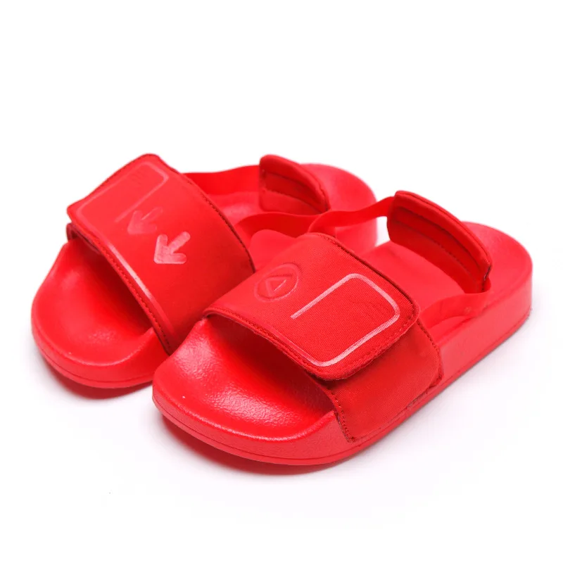 

Summer children's slippers 2019 new boys and girls PVC soft bottom non-slip beach sandals children's home bathroom slippers