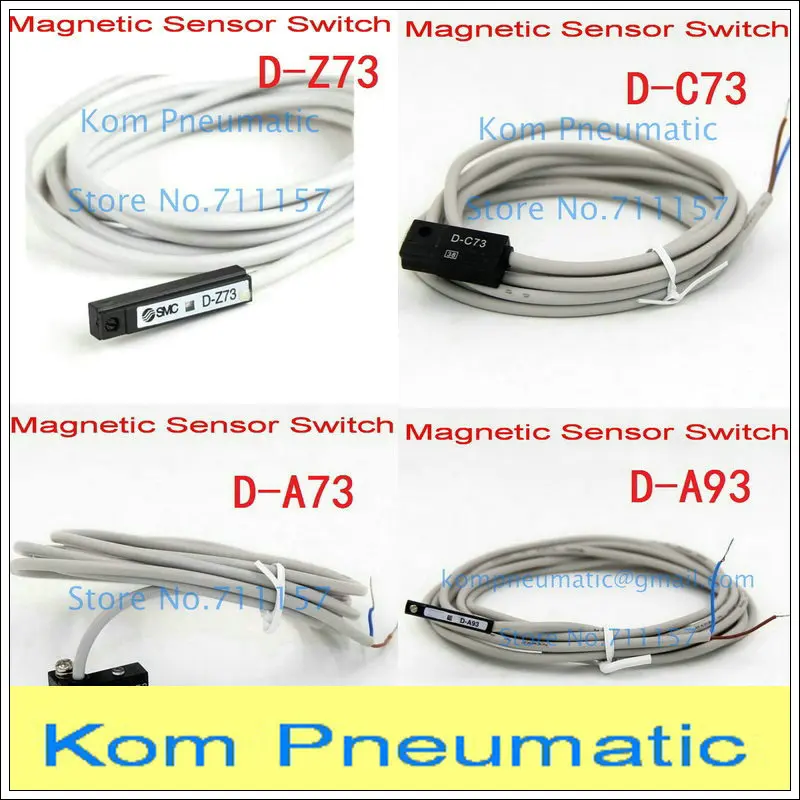 

10X SMC Type D-A73 D-A93 D-C73 D-Z73 D-A54 Pneumatic Air Cylinder Magnetic Reed Switch Proximity Sensor LED Indicator