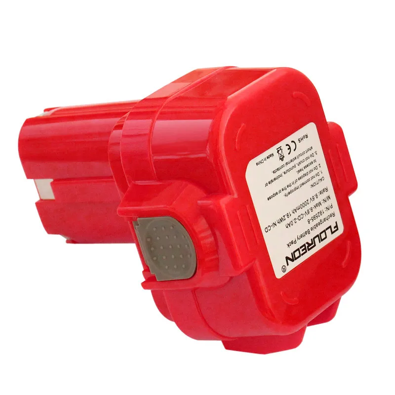 

FLOUREON 9.6V 2000mAh Ni-CD 192595-8 Battery for Power Tools Rechargeable Battery Pack for Makita 9120 9122 PA09 Drill 6207D