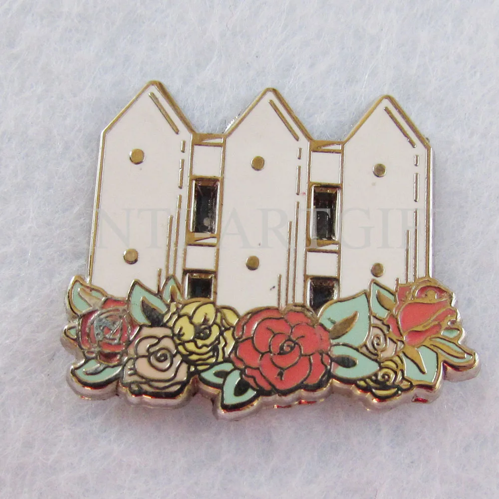 

Custom soft enamel fashion emblem lapel pins 1.5"around colorful flower rose pins multiple design emblems