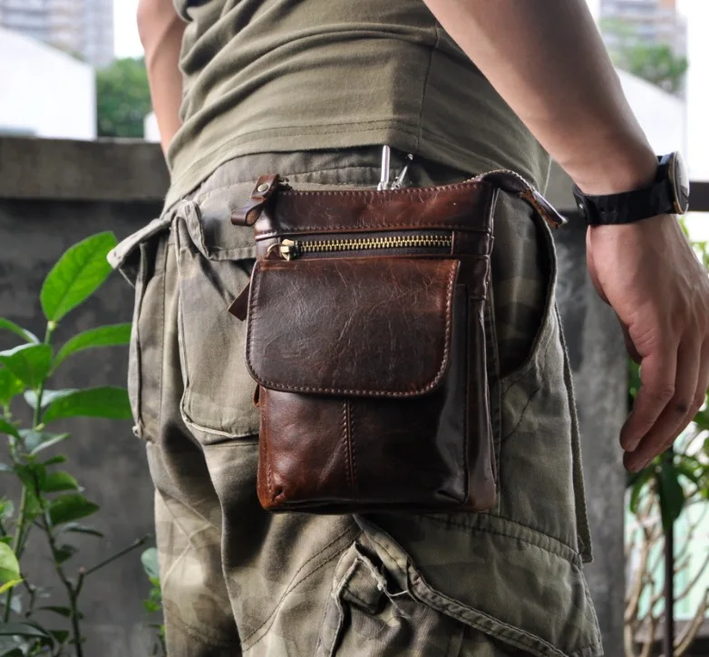 

Retro oil wax Genuine leather 7"Universal Outdoor Waist Phone Bag Pouch Case for Ulefone Power 2 Armor 2 Be Pro 2 Gemini Pro