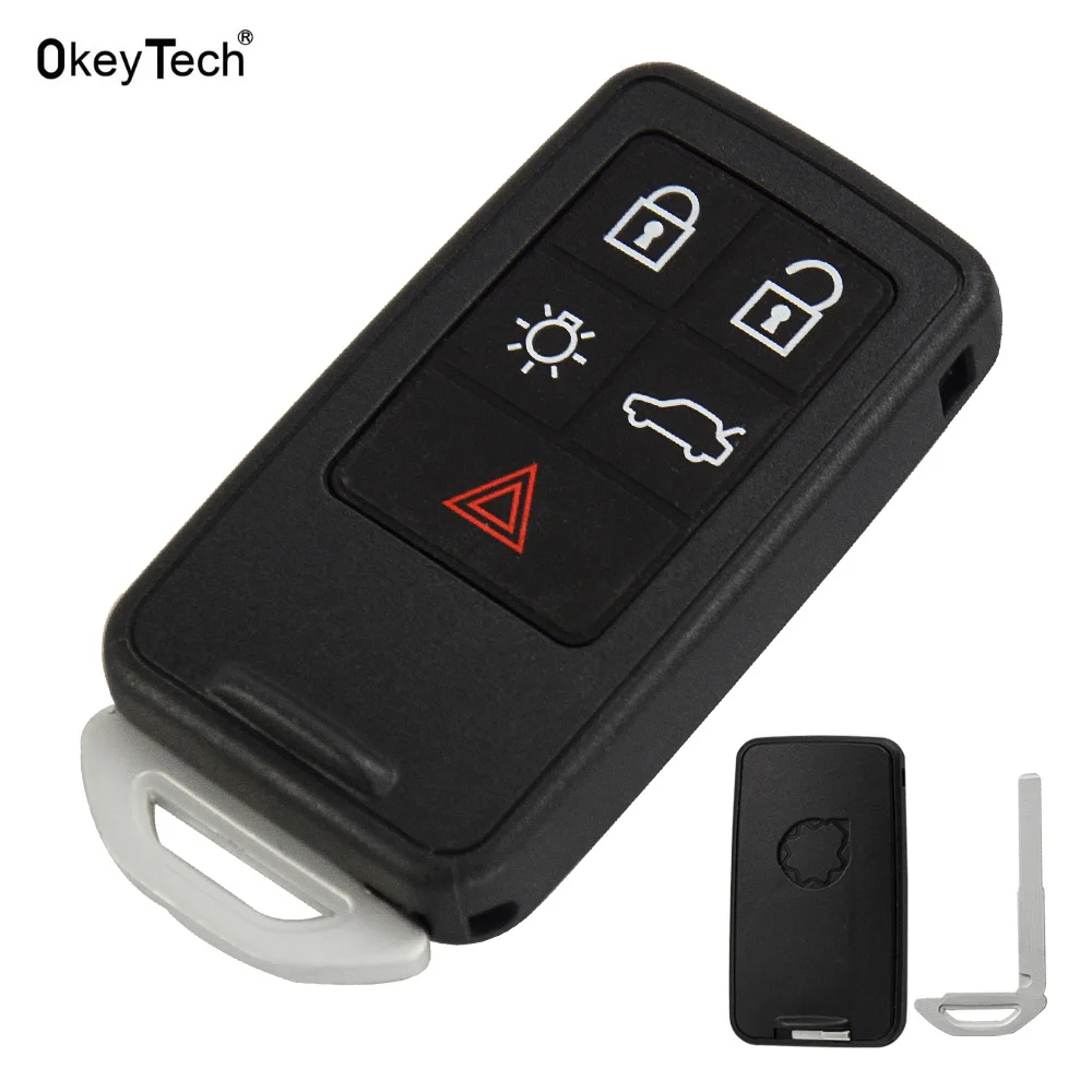 OkeyTech 5 Button Smart Auto Remote Car Key Shell for Volvo S60 V60 S70