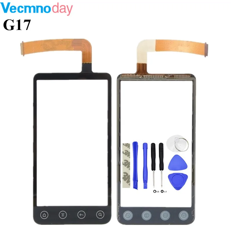 

Vecmnoday Touchscreen For HTC EVO 3D G17 Touch Screen Digitizer Front Glass Sensor replacement parts + tools