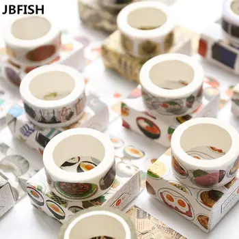 

JBFISH Creative Cute Animals Foods Japanese Decorative Adhesive Washi Tape Diy Scrapbooking Masking Paper Tape 3300
