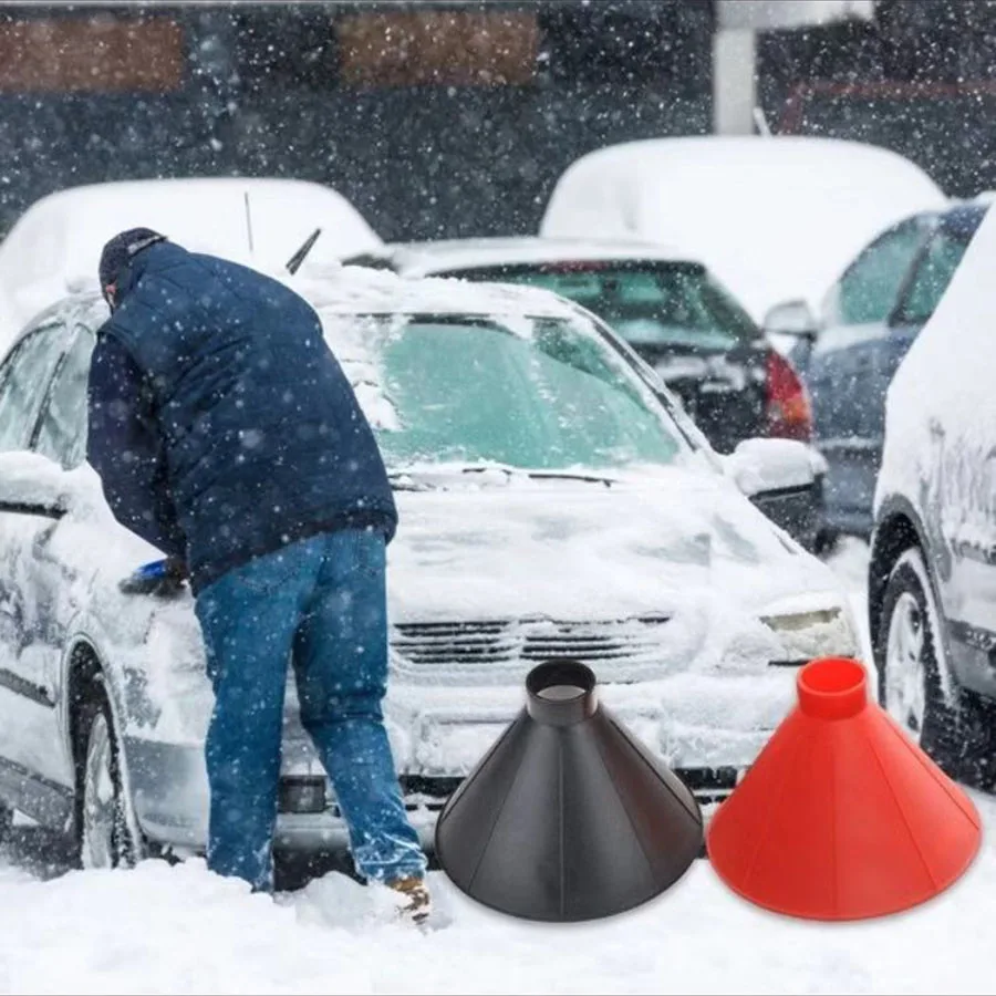 Car Magic Ice Scraper Shaped Funnel Snow Remover Deicer Cone Deicing