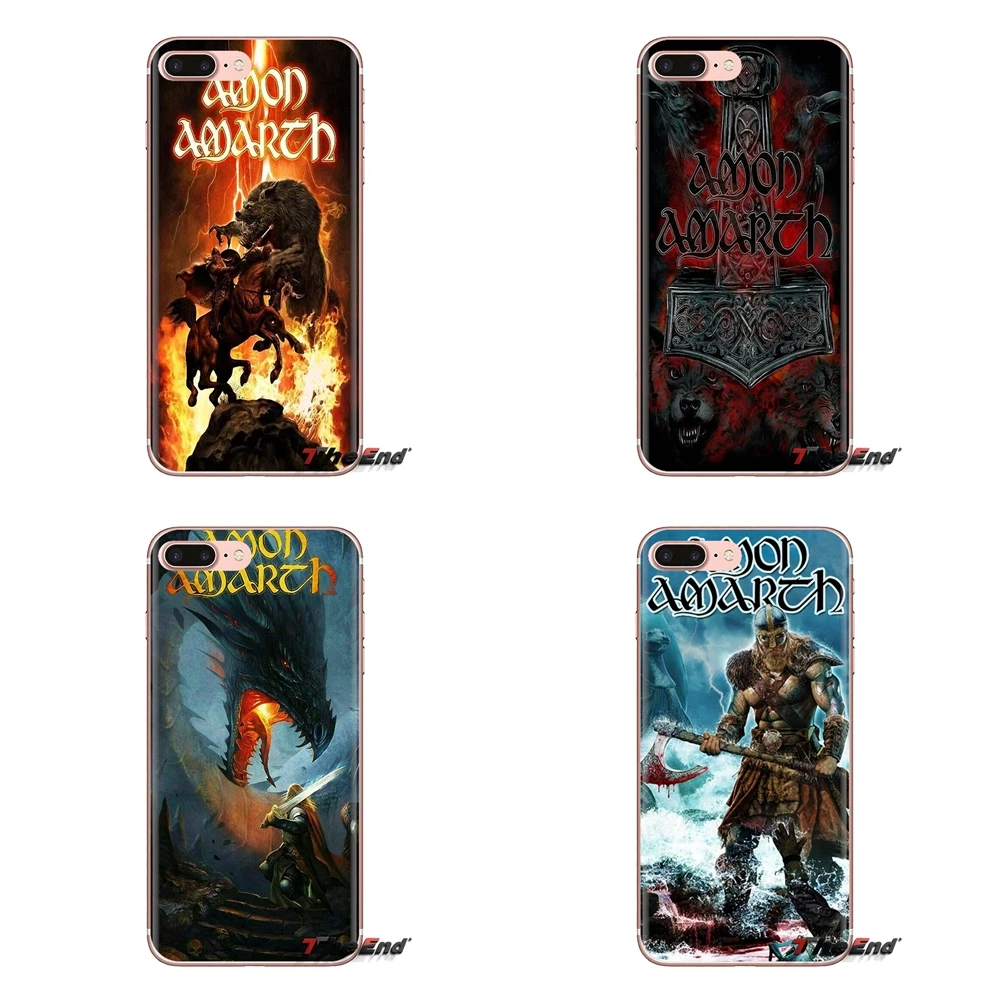 Прозрачный чехол из ТПУ для iPod Touch Apple iPhone 4 4S 5 5S SE 5C 6 6S 7 8 X XR XS Plus MAX Amon Amarth Fire Bird Rock Band