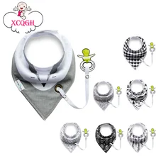 XCQGH стиль детские нагрудники бандана черный треугольник нагрудник для девочек мальчиков малыша младенца кормления хлопок полотенце Baberos