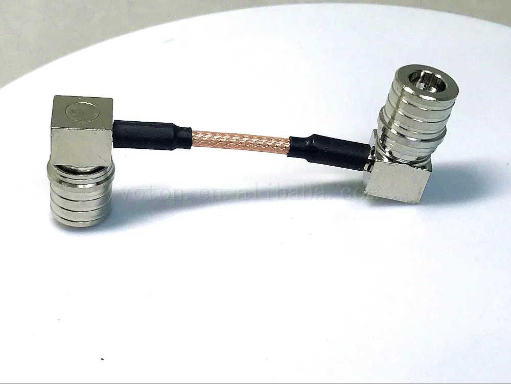 QMA male right angle to QMA male right angle with RG316 cable 5cm5
