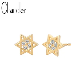 

Chandler Magen Star Of David For Women Israel Judaica Hebrew Jewelry Gold Color Star Earings With Crystal Birthday Gifts Bijoux