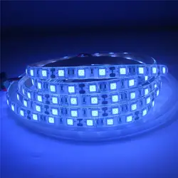 12 В УФ ультрафиолетовая 395-405nm Светодиодная лента черный свет 5050 SMD 60led/m водонепроницаемая лента лампа для DJ флуоресцентные Вечерние