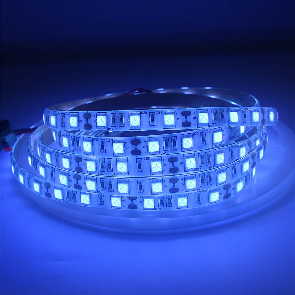 Ультрафиолетовая Светодиодная лента 5050 SMD нм 12 В 60 светодиодов/м|Светодиодные