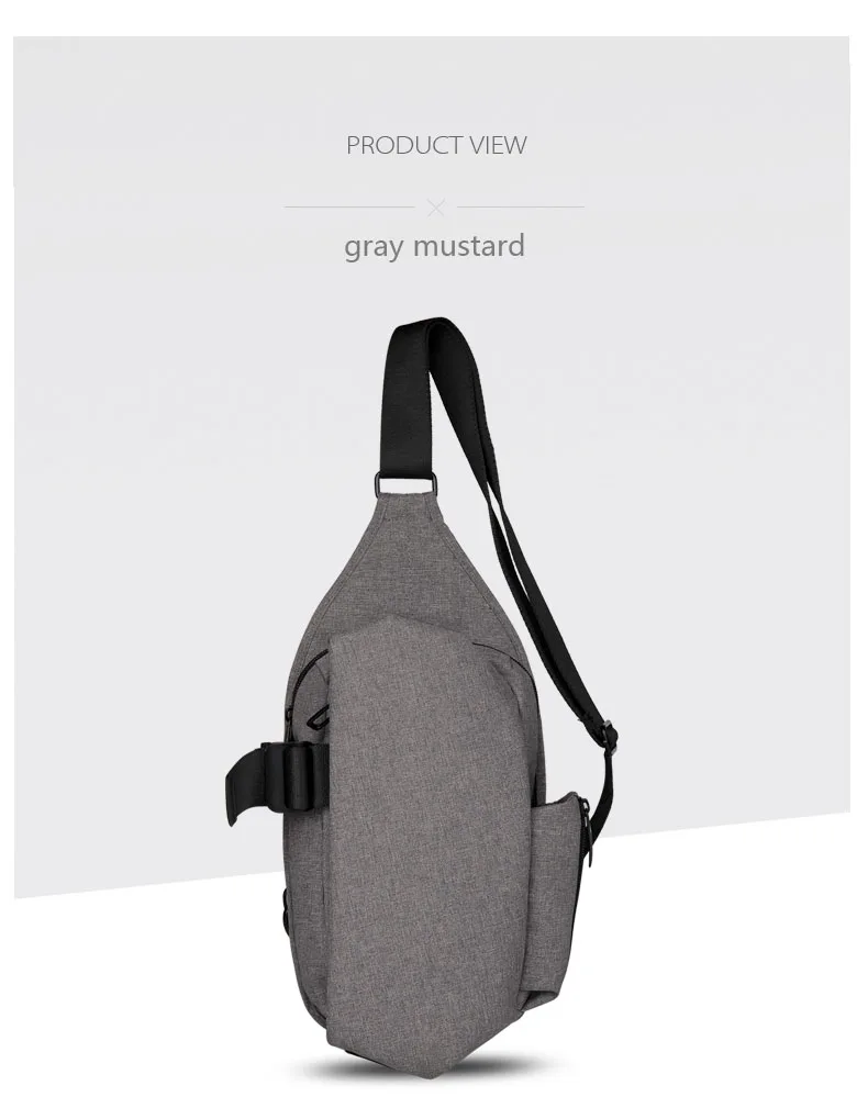 Новая брендовая мужская оксфордская нагрудная сумка с одним плечевым ремнем, сумка для путешествий на спине, сумки через плечо, деловая сумка на плечо