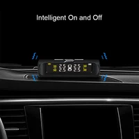 Jansite автомобильный TPMS система мониторинга давления в шинах Солнечная зарядка HD цифровой ЖК-дисплей Автоматическая сигнализация Беспроводная с 4 датчиком