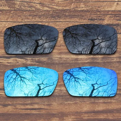Black and Blue ToughAsNails поляризованные Сменные линзы для солнцезащитных очков Оукли масляного барабана-несколько вариантов - Цвет линз: Black and Blue