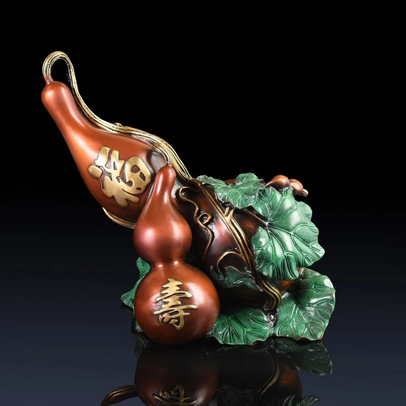 

Sheng Fancai copper hyacinth hyacinth copper Home Furnishing living room decoration decoration longevity gourd