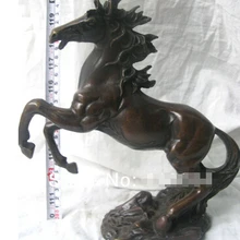 > 25 см редкие красивые классические коллекции бронзовая статуя лошади
