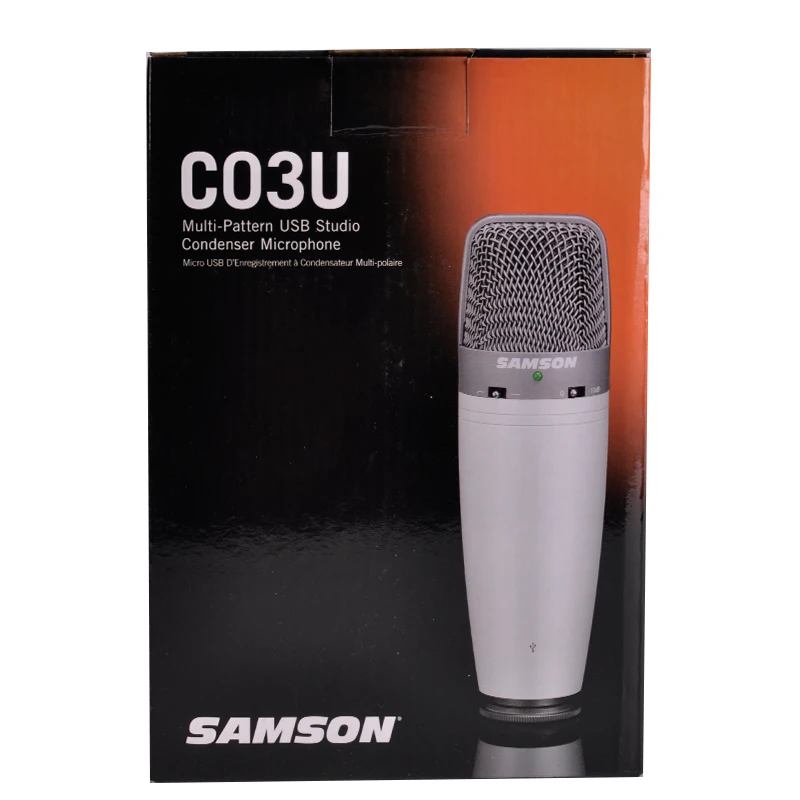 Samson C03U(+ Samson windsceen sponge) Многофункциональный USB Студийный конденсаторный микрофон большой мембранный записывающий микрофон