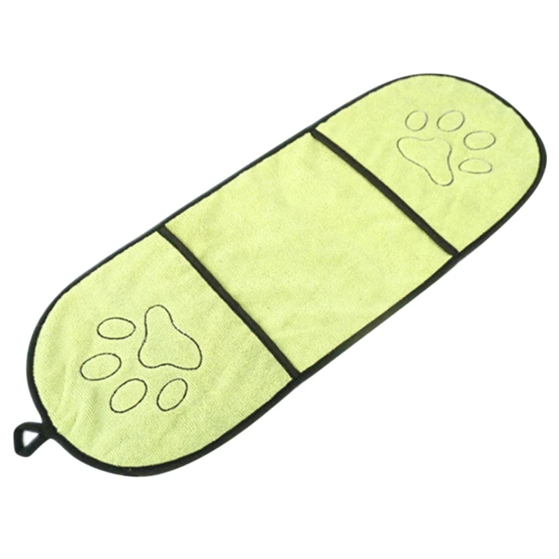 Ванная для собак Полотенце ультра-абсорбирующее микроволокно суперабсорбирующее сушилка для собаки полотенце одеяло с карманом для маленьких средних больших собак - Цвет: Цвет: желтый
