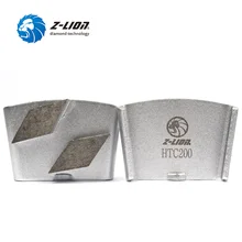 Z-LION 3 sztuk partia diamentowe szlifowanie bloku Htc buty typu dwa segmenty romb Trapezoid podłogi polerowanie Pad szlifowania betonu tanie tanio CN (pochodzenie) Diamond Metal Remont Zespołu 16LD HTC 77*64*53*25mm