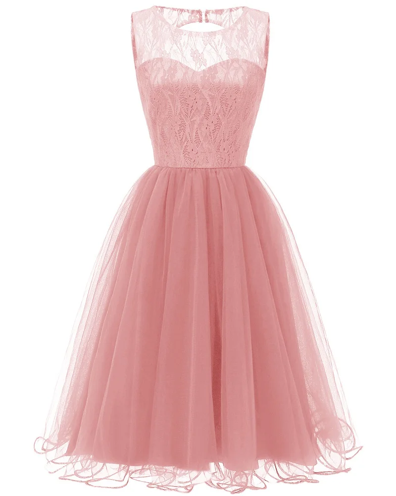 Dressystar - Vestido De Cóctel De Encaje Para Ujer, Con Hobros