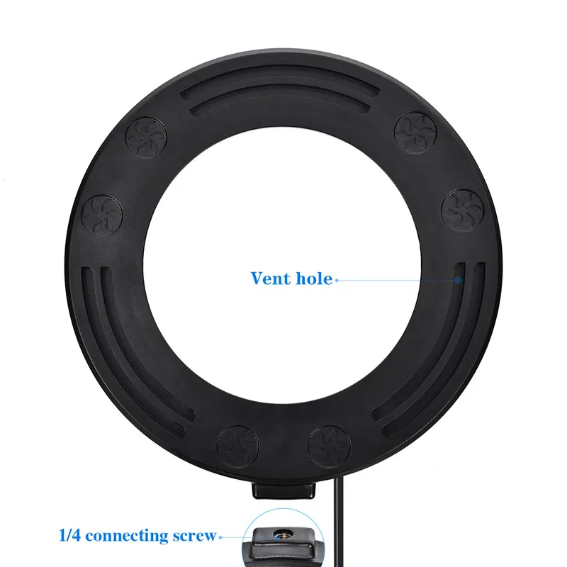 Fosoto 16 см/26 см фотографический светильник ing 3200 K-5500 K Диммируемый светодиодный кольцевой светильник, лампа для фотостудии, телефона, видео, красоты, камеры для макияжа