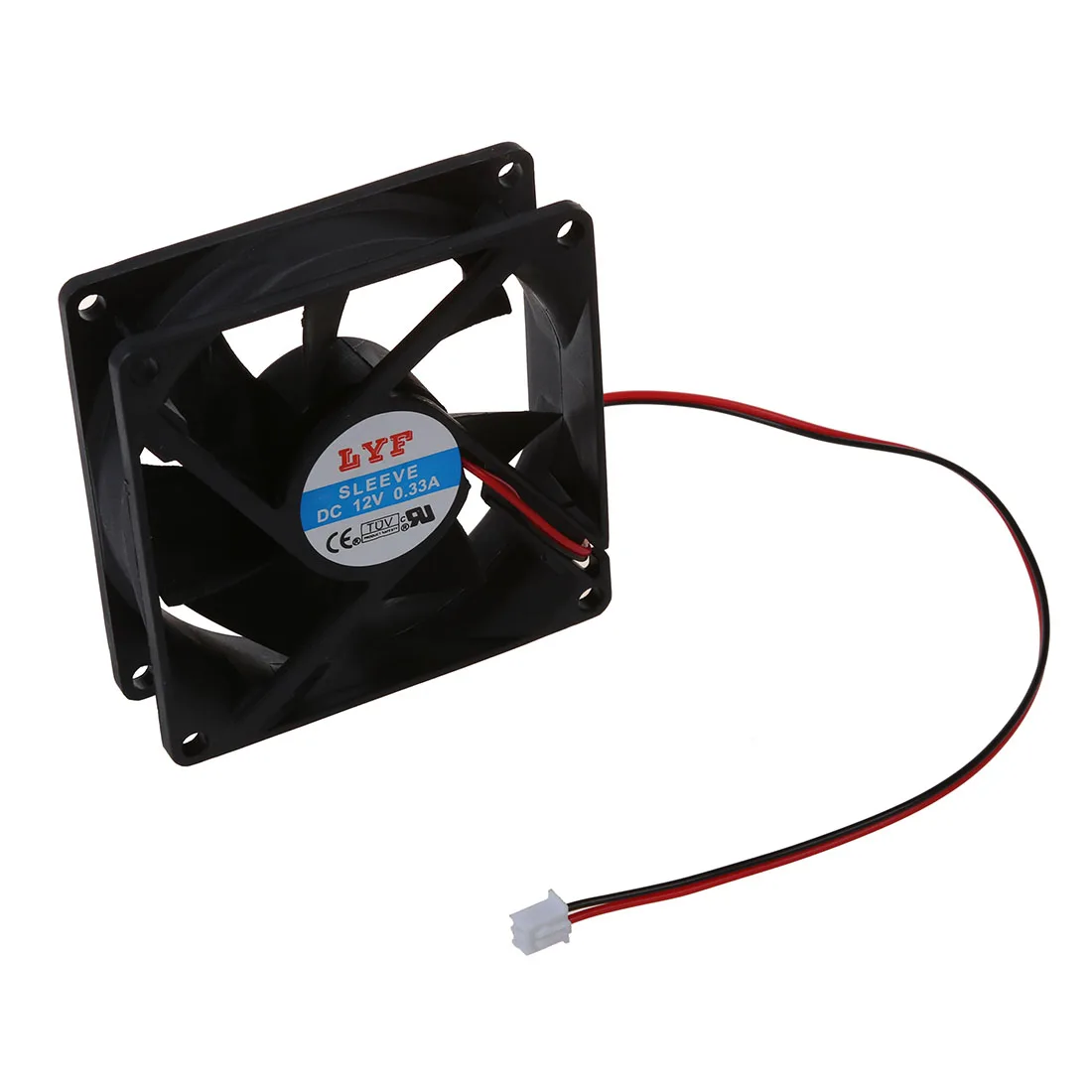 8 x 8cm Two wire 12V DC Brushless Cooling Fan Blacin Fans & Cooling