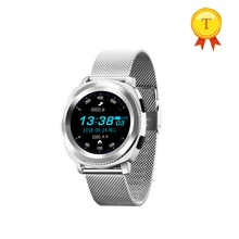 Из нержавеющей стали серебристого золота черного цвета Круглый сенсорный экран деловые умные часы с монитором сердечного ритма несколько спортивных режимов