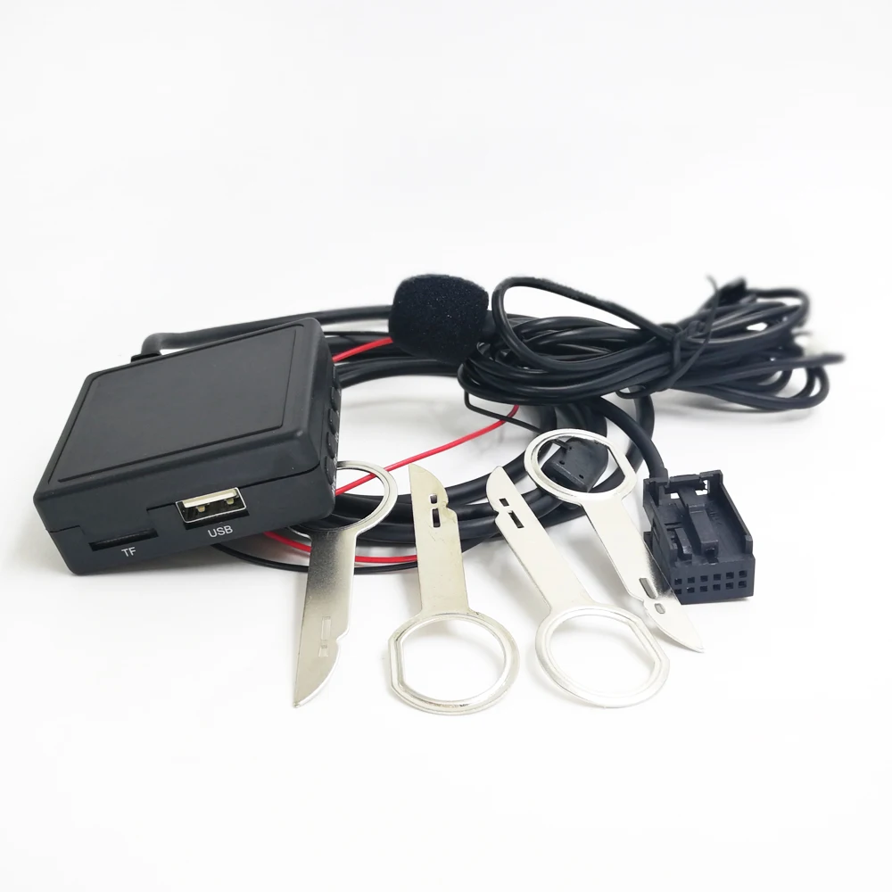 Najtaniej Biurko Radio samochodowe 6000CD zewnętrznego mediów portu USB karta muzyczna Bluetooth mikrofon zestawu głośnomówiącego dla Ford Focus Fiesta Mondeo