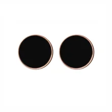 Jeeango Классические Акриловые круглые серьги-гвоздики золотого цвета из нержавеющей стали минималистичные трендовые серьги ювелирные изделия для женщин E17027