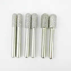 DIATOOL 6 шт #4/5/6 вакуумные паяные Diamond беррс роторный инструмент для камня бетонный цилиндр конец мяч, шлифовальные заусенцев