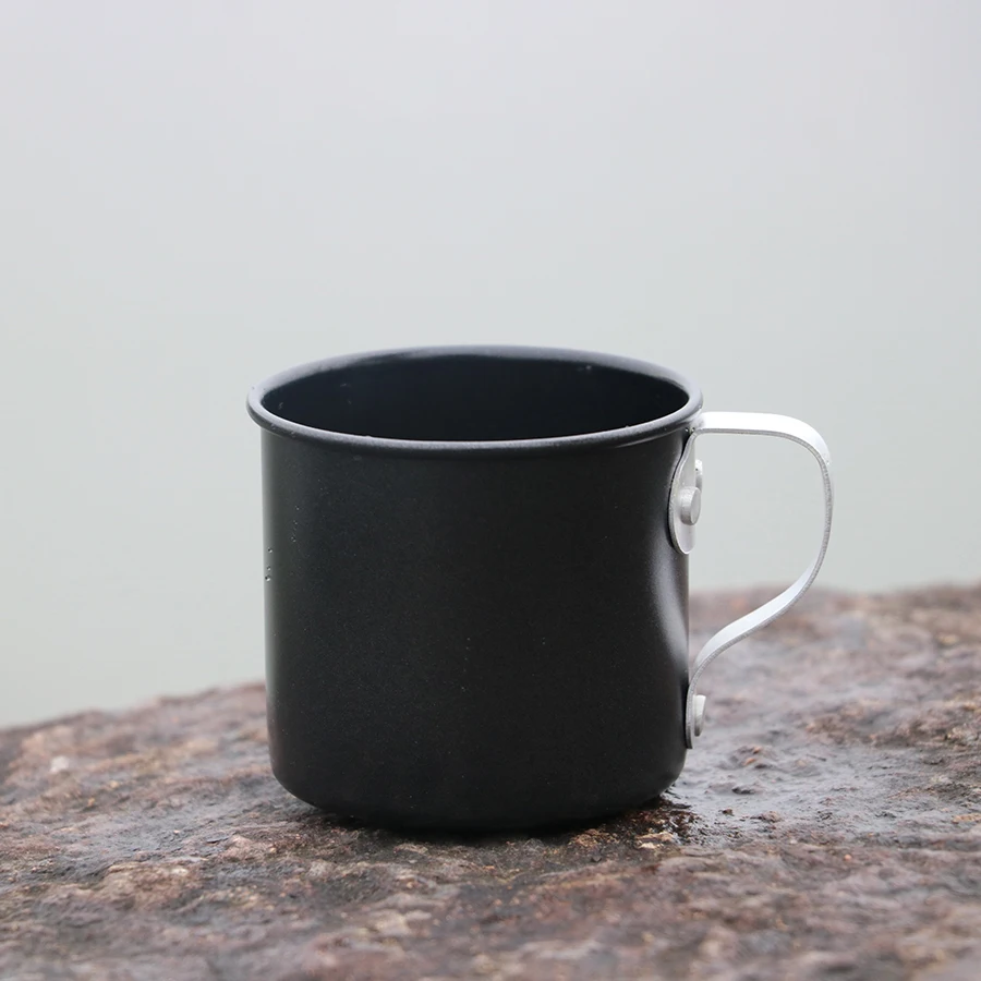 Al aire libre de aluminio portátil taza 0,28 ml de acero inoxidable de Tablewaresl viajes caminando por vaso taza mágica taza de café té negro de la Copa gris