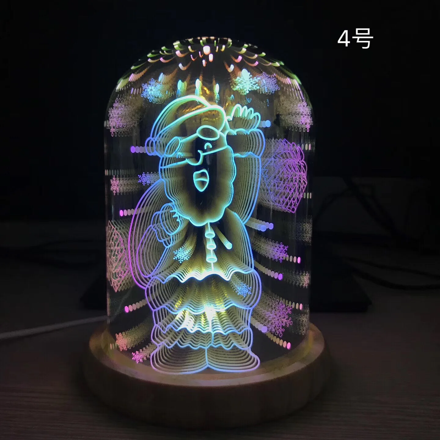 3D волшебные огни подарок на день рождения освещение стеклянная крышка