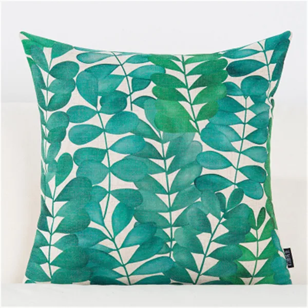 Скандинавский стиль, небольшой свежий зеленый лист растений, поясничная подушка, чехол для автомобиля, подушка для офиса на заднюю часть дивана, чехол для подушки, украшение для комнаты - Цвет: 8