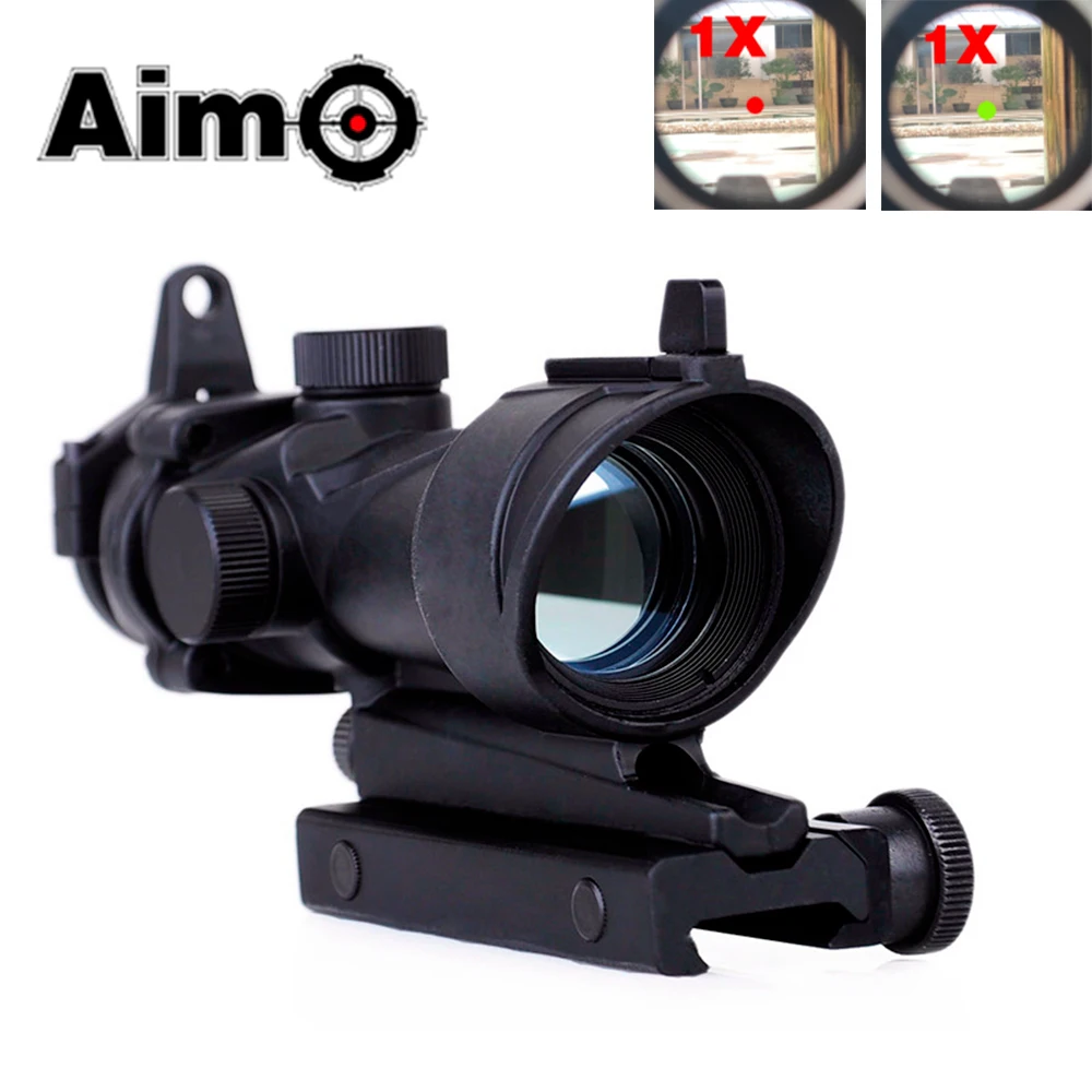 

Aim-O Tactical Riflescope Softair Pistol Collimator Sight Telescope ACOG 1x32 Red/Green Dot Airsoft Scope AO5015 Hunting Optics
