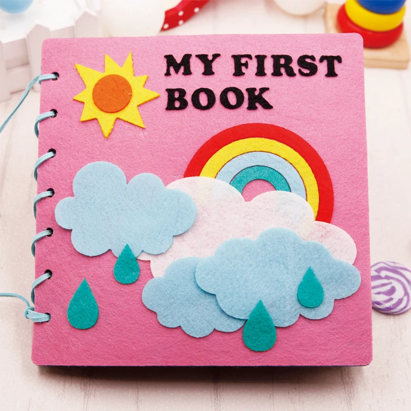  Montessori Early Education Baby Felt Book Homemade Picture Quite Book Diy Craft Children Material K