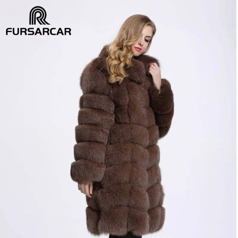 8xl Mode Manteau sable black Col Mandarin Complet Fourrure Manches Renard C116 Taille 2017 Réel Coffee De S 4 Couleurs Longue Bleu Matériel Pelt Modèle natural Pleine 0xwdRqg