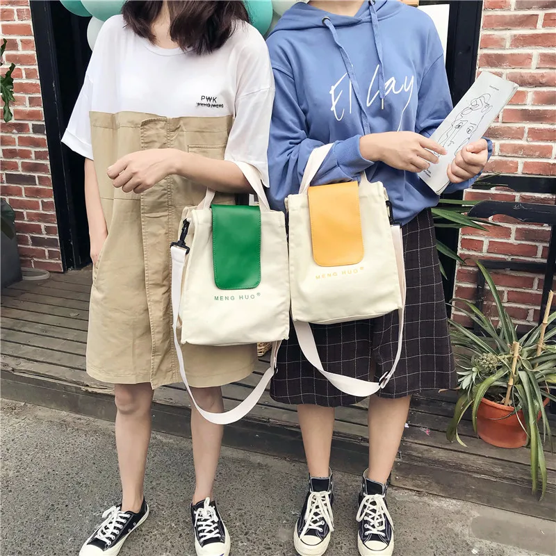 Menghuo Canvas Bag for Women 2018 Tote Ladies Casual Shoulder Bag Reusable Shopping Bags Beach Bag Female Cotton Cloth HandbagIMG_6269