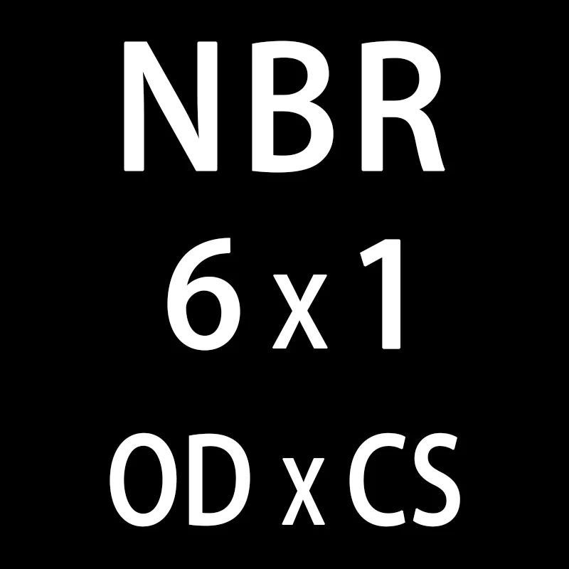 50 шт./лот резиновым кольцом черный NBR уплотнительное кольцо 1 мм OD4/4,5/5/6/6,5/7/7,5/8/9/9,5/10 мм уплотнительное кольцо нитрил прокладка масла кольца шайба - Цвет: OD6mm