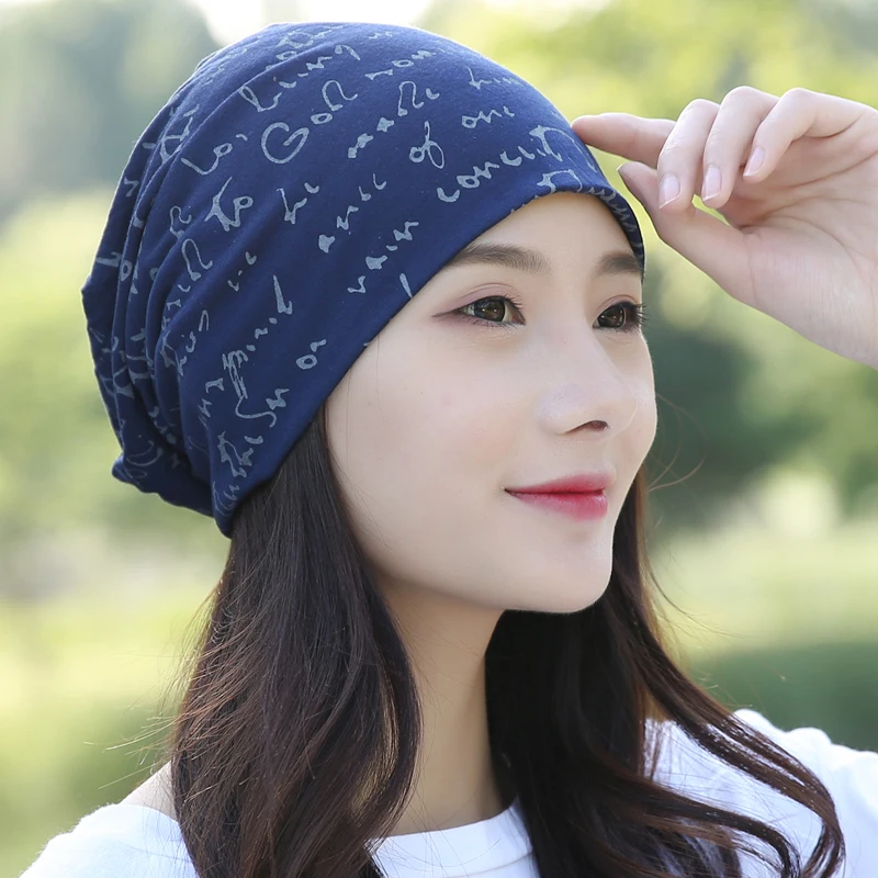 

2019 Women Cotton Letters Beanies Skullies Hats Men Spring Autumn Hip Hop Caps Fashion Unisex Flexible Headscarf TTM3-D