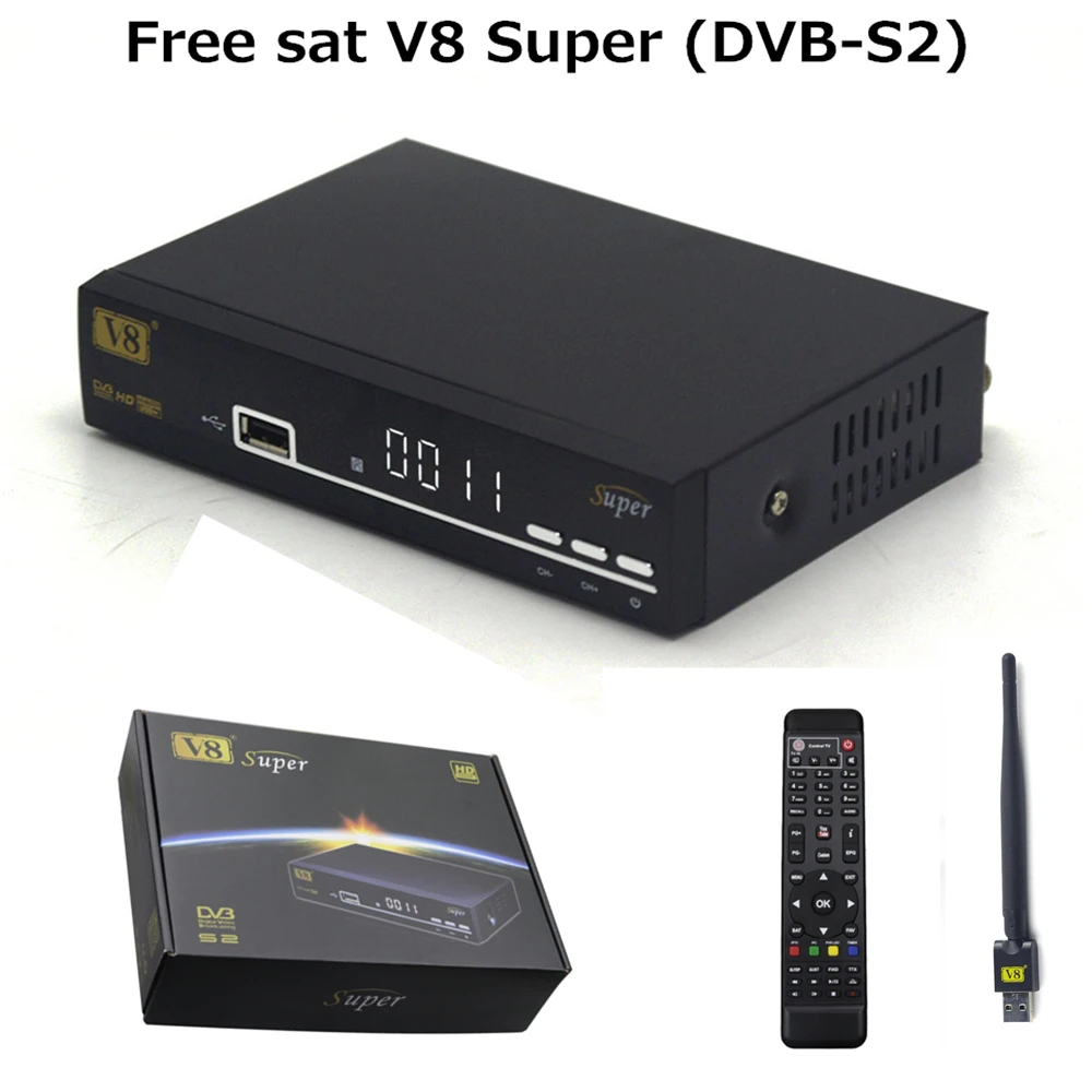 

Free sat V8 Super DVB-S2 Satellite Receiver Full HD 1080P Metal Case 3G Satellite Receiver With USB WiFi TV Receiver