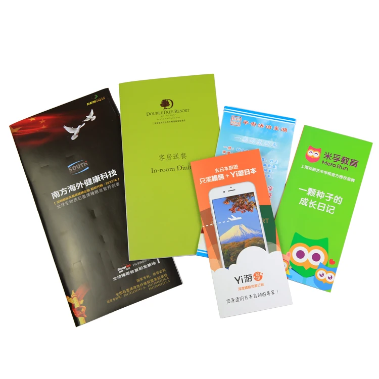 

OEM Printing services for All kinds Company Tri fold leaflet with custom design